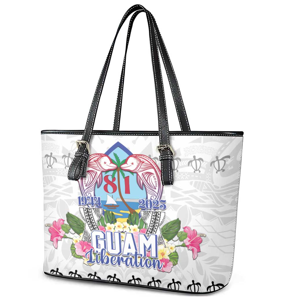Guam Chamorro Liberation Day Leather Tote Bag 81st Anniversary LT05