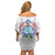 Guam Chamorro Liberation Day Off Shoulder Short Dress 81st Anniversary LT05