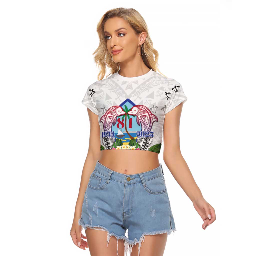 Guam Chamorro Liberation Day Raglan Cropped T Shirt 81st Anniversary LT05