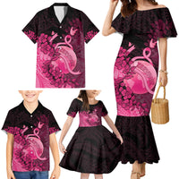 Personalised Cancer Fighter Family Matching Mermaid Dress and Hawaiian Shirt I Beat Cancer LT05 - Polynesian Pride