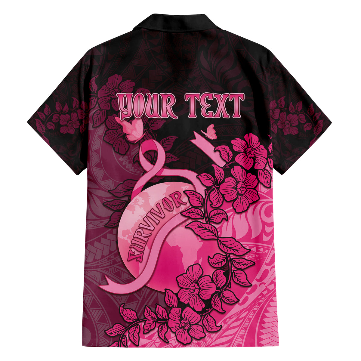 Personalised Cancer Fighter Family Matching Off Shoulder Maxi Dress and Hawaiian Shirt I Beat Cancer LT05 - Polynesian Pride