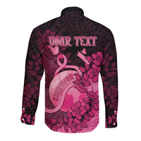 Personalised Cancer Fighter Long Sleeve Button Shirt I Beat Cancer