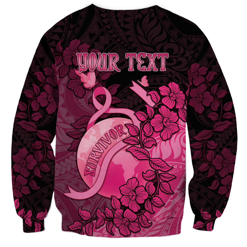 Personalised Cancer Fighter Sweatshirt I Beat Cancer LT05 - Polynesian Pride