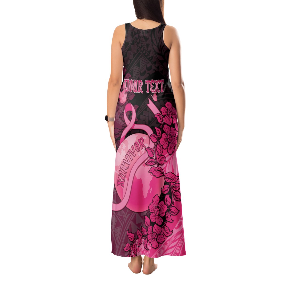 Personalised Cancer Fighter Tank Maxi Dress I Beat Cancer