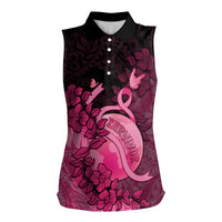 Personalised Cancer Fighter Women Sleeveless Polo Shirt I Beat Cancer