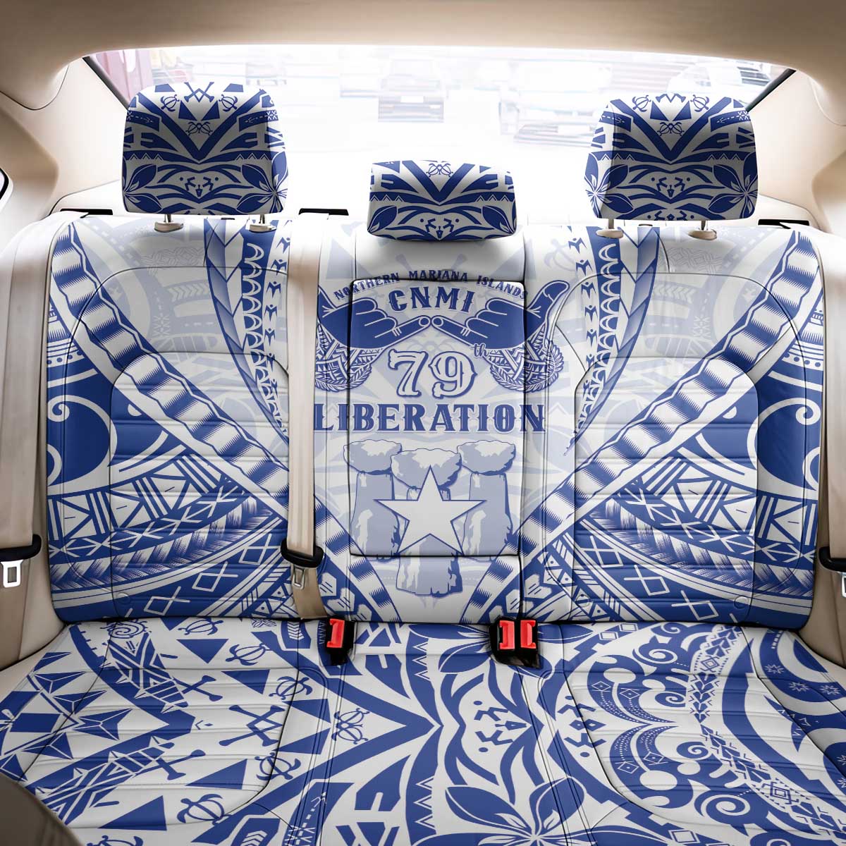 Northern Mariana Islands Liberation Day Back Car Seat Cover 79th Anniversary
