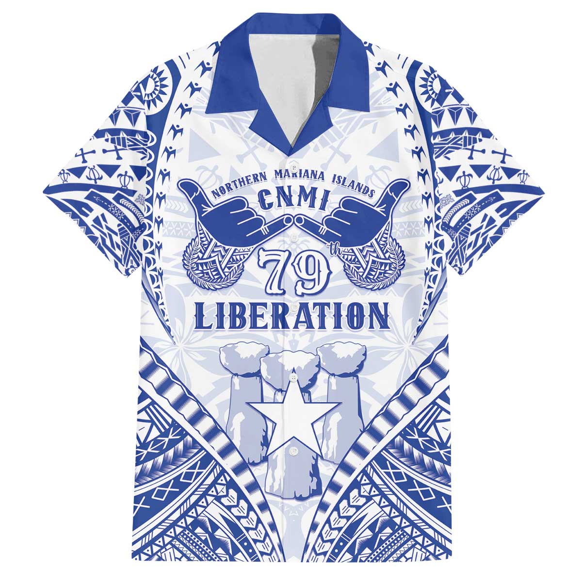 Northern Mariana Islands Liberation Day Family Matching Off The Shoulder Long Sleeve Dress and Hawaiian Shirt 79th Anniversary