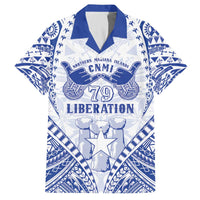 Northern Mariana Islands Liberation Day Family Matching Off The Shoulder Long Sleeve Dress and Hawaiian Shirt 79th Anniversary