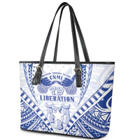 Northern Mariana Islands Liberation Day Leather Tote Bag 79th Anniversary