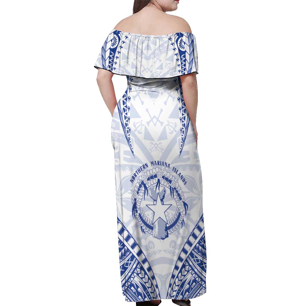 Northern Mariana Islands Liberation Day Off Shoulder Maxi Dress 79th Anniversary