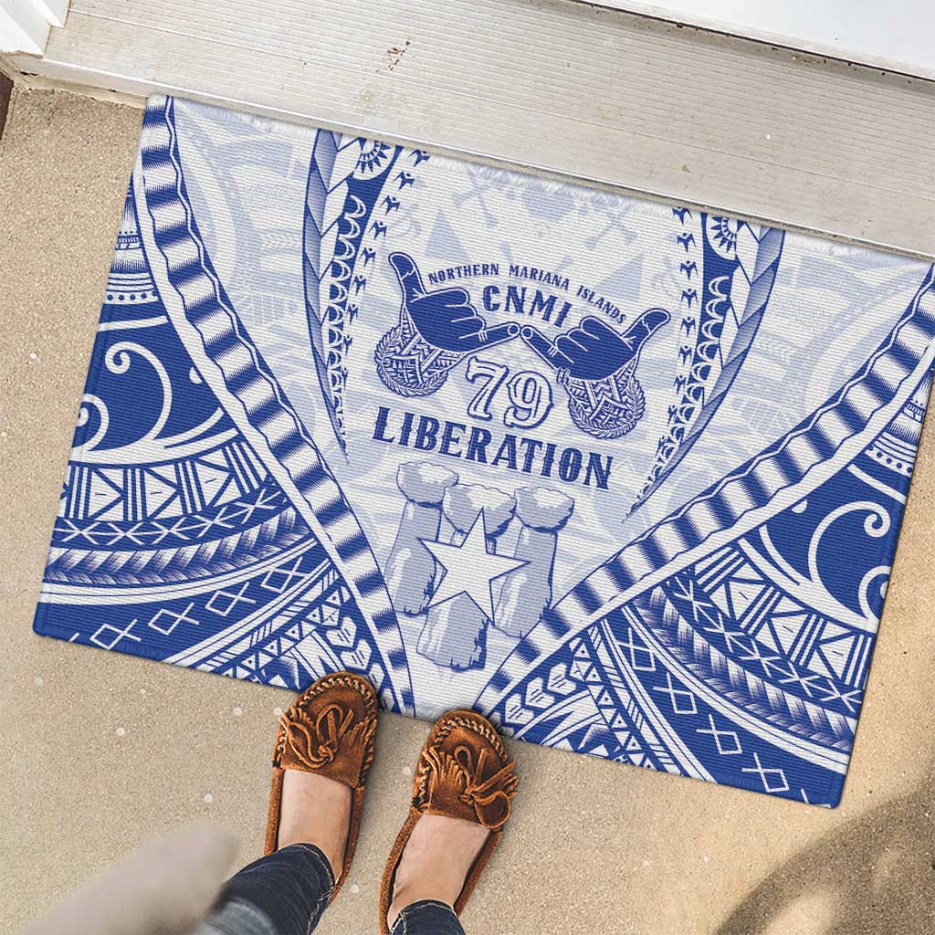 Northern Mariana Islands Liberation Day Rubber Doormat 79th Anniversary