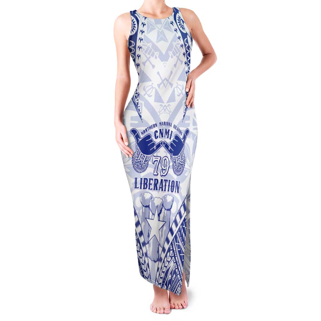 Northern Mariana Islands Liberation Day Tank Maxi Dress 79th Anniversary