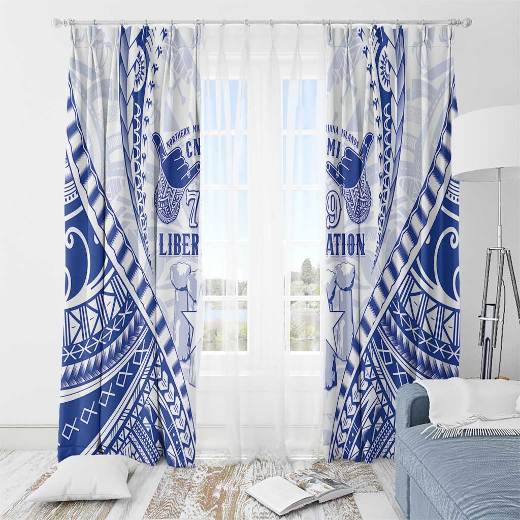 Northern Mariana Islands Liberation Day Window Curtain 79th Anniversary LT05 - Polynesian Pride