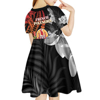 French Polynesia Bastille Day Kid Short Sleeve Dress Tropical Turtle Hibiscus Polynesian Pattern LT05 - Polynesian Pride