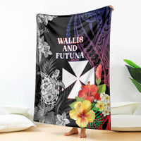 Wallis and Futuna Bastille Day Blanket Tropical Turtle Hibiscus Polynesian Pattern LT05 - Polynesian Pride