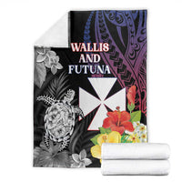 Wallis and Futuna Bastille Day Blanket Tropical Turtle Hibiscus Polynesian Pattern LT05 - Polynesian Pride