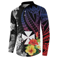 Wallis and Futuna Bastille Day Button Sweatshirt Tropical Turtle Hibiscus Polynesian Pattern LT05 - Polynesian Pride