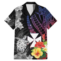 Wallis and Futuna Bastille Day Family Matching Mermaid Dress and Hawaiian Shirt Tropical Turtle Hibiscus Polynesian Pattern