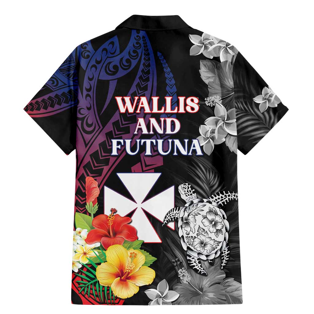 Wallis and Futuna Bastille Day Family Matching Mermaid Dress and Hawaiian Shirt Tropical Turtle Hibiscus Polynesian Pattern