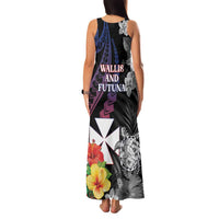 Wallis and Futuna Bastille Day Family Matching Tank Maxi Dress and Hawaiian Shirt Tropical Turtle Hibiscus Polynesian Pattern