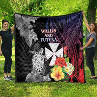 Wallis and Futuna Bastille Day Quilt Tropical Turtle Hibiscus Polynesian Pattern LT05 - Polynesian Pride