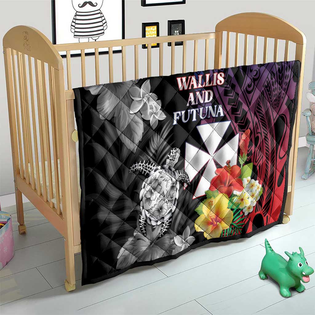 Wallis and Futuna Bastille Day Quilt Tropical Turtle Hibiscus Polynesian Pattern LT05 - Polynesian Pride