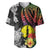 New Caledonia Bastille Day Baseball Jersey Tropical Turtle Hibiscus Polynesian Pattern