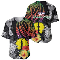 New Caledonia Bastille Day Baseball Jersey Tropical Turtle Hibiscus Polynesian Pattern LT05 - Polynesian Pride