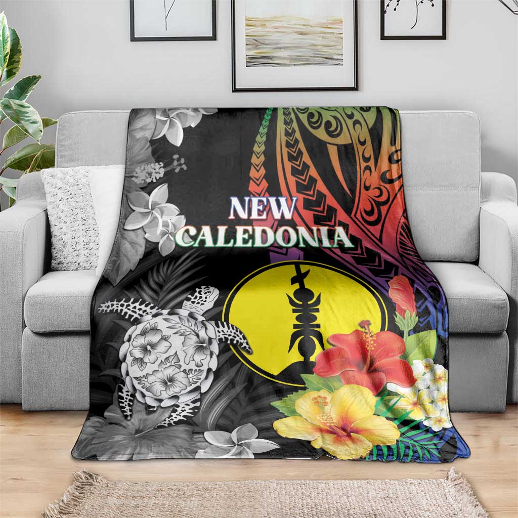 New Caledonia Bastille Day Blanket Tropical Turtle Hibiscus Polynesian Pattern LT05 - Polynesian Pride