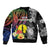 New Caledonia Bastille Day Bomber Jacket Tropical Turtle Hibiscus Polynesian Pattern