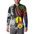 New Caledonia Bastille Day Button Sweatshirt Tropical Turtle Hibiscus Polynesian Pattern