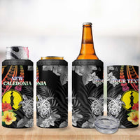 Personalised New Caledonia Bastille Day 4 in 1 Can Cooler Tumbler Tropical Turtle Hibiscus Polynesian Pattern LT05 - Polynesian Pride