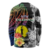 New Caledonia Bastille Day Long Sleeve Shirt Tropical Turtle Hibiscus Polynesian Pattern LT05 - Polynesian Pride