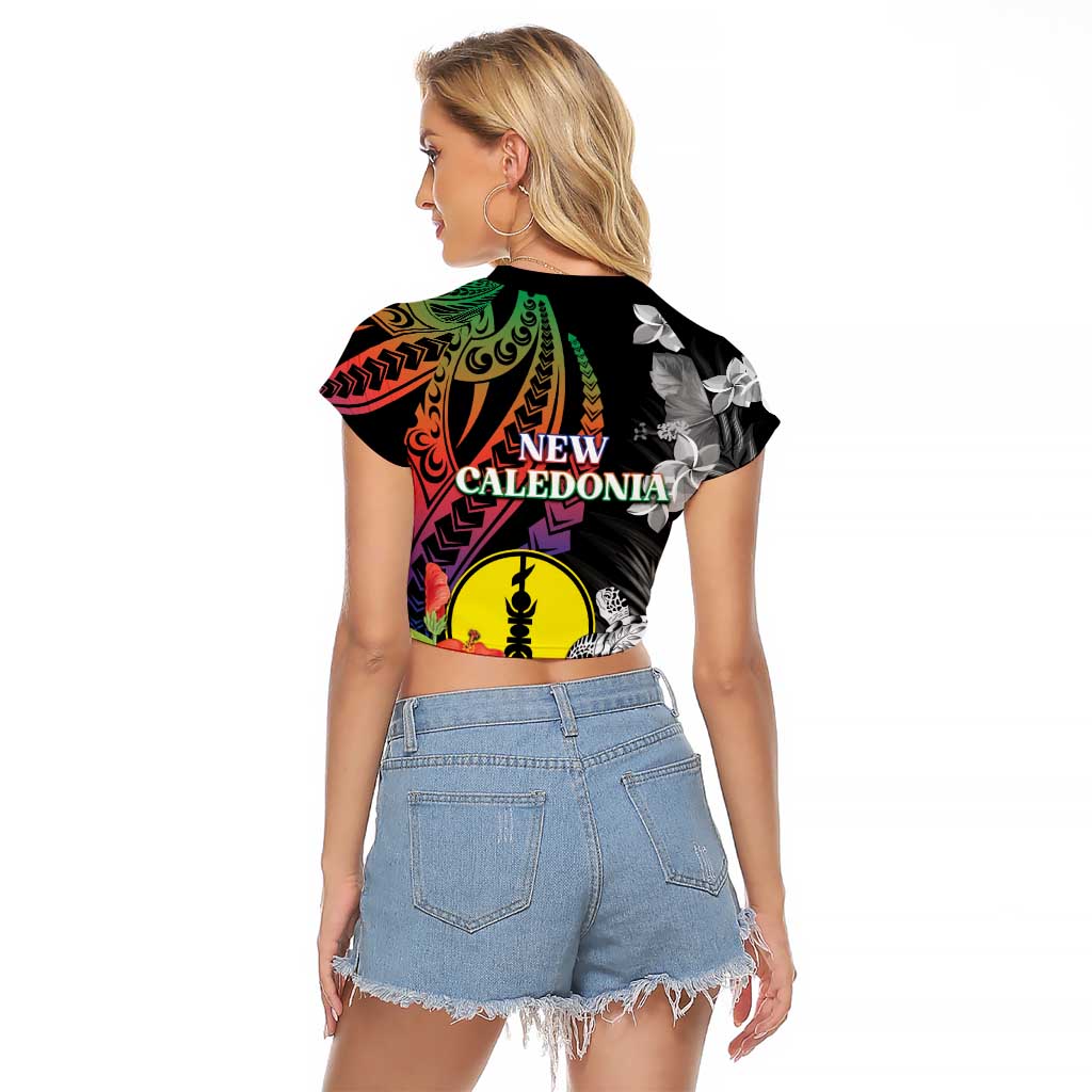 New Caledonia Bastille Day Raglan Cropped T Shirt Tropical Turtle Hibiscus Polynesian Pattern LT05 - Polynesian Pride