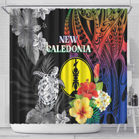New Caledonia Bastille Day Shower Curtain Tropical Turtle Hibiscus Polynesian Pattern LT05 - Polynesian Pride