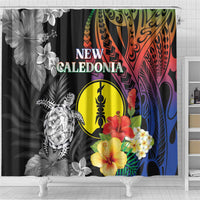New Caledonia Bastille Day Shower Curtain Tropical Turtle Hibiscus Polynesian Pattern LT05 - Polynesian Pride