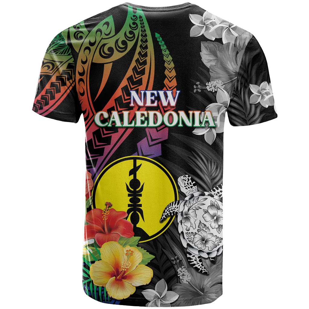 New Caledonia Bastille Day T Shirt Tropical Turtle Hibiscus Polynesian Pattern LT05 - Polynesian Pride