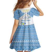 Personalised Palau Constitution Day Family Matching Off Shoulder Maxi Dress and Hawaiian Shirt Polynesian Turtle LT05 - Polynesian Pride