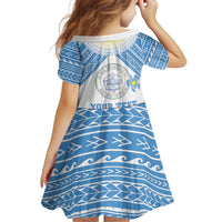Personalised Palau Constitution Day Family Matching Off Shoulder Short Dress and Hawaiian Shirt Polynesian Turtle LT05 - Polynesian Pride
