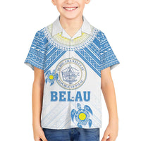 Personalised Palau Constitution Day Hawaiian Shirt Polynesian Turtle LT05 - Polynesian Pride