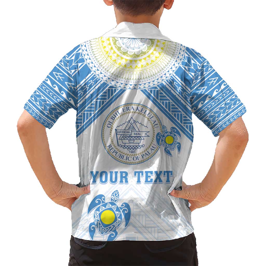 Personalised Palau Constitution Day Hawaiian Shirt Polynesian Turtle LT05 - Polynesian Pride