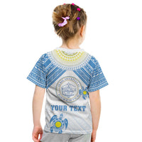 Personalised Palau Constitution Day Kid T Shirt Polynesian Turtle LT05 - Polynesian Pride