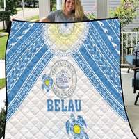 Palau Constitution Day Quilt Polynesian Turtle LT05 Blue - Polynesian Pride
