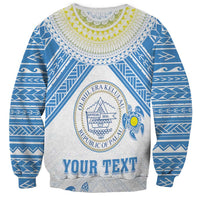 Personalised Palau Constitution Day Sweatshirt Polynesian Turtle LT05 - Polynesian Pride
