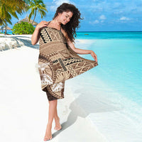 Samoa Siapo Elegant Sarong Hibiscus Chocolate Brown Motifs LT05 - Polynesian Pride
