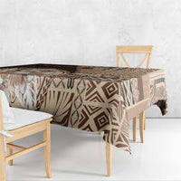 Samoa Siapo Elegant Tablecloth Hibiscus Chocolate Brown Motifs - Polynesian Pride