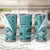 Samoa Siapo Elegant Tumbler Cup Hibiscus Teal Motifs - Polynesian Pride