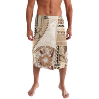 Samoa Siapo Elegant Lavalava Hibiscus Beige Motifs - Polynesian Pride