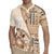 Samoa Siapo Elegant Rugby Jersey Hibiscus Beige Motifs - Polynesian Pride