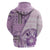 Samoa Siapo Elegant Hoodie Hibiscus Violet Motifs - Polynesian Pride